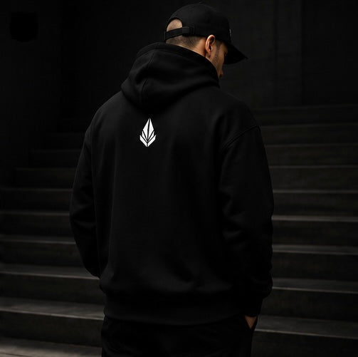 Urban Graffiti Hoodie   - Black