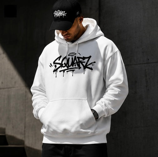 Urban Graffiti Hoodie   -  White