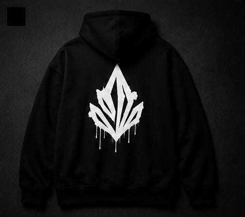 Urban Script Hoodie - Black