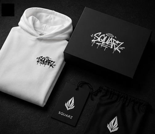 Urban Script Hoodie   -  White
