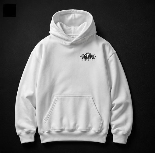 Urban Script Hoodie   -  White