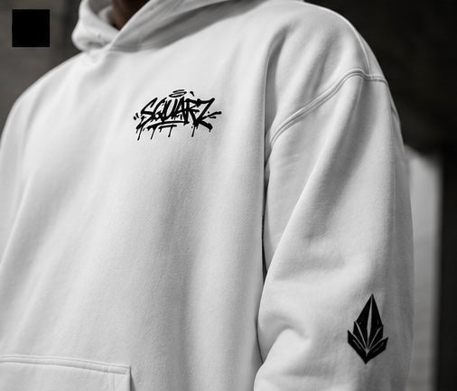 Urban Script Hoodie   -  White