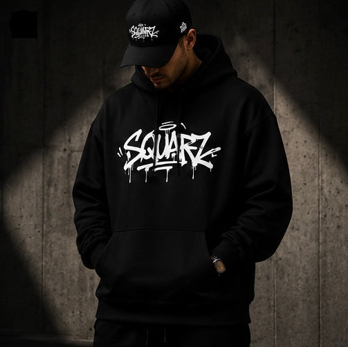 Urban Graffiti Hoodie   - Black